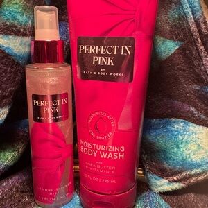 Perfect in Pink Moisturizing Body Wash & Diamond Shimmer Mist NWT BBW